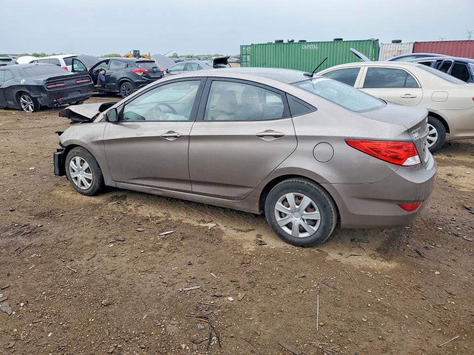 2014 Hyundai Accent VIN KMHCT4AE3EU589188 COPART salvage auction — FRONT END, Il - Salvage Certificate, sold $350 on 2026-07-07 (photo 2)