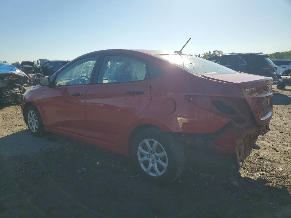 2012 Hyundai Accent VIN KMHCT4AE1CU041395 COPART salvage auction — REAR END, VA - CERT OF TITLE - SALVAGE, sold $900 on 2026-07-08 (photo 2)