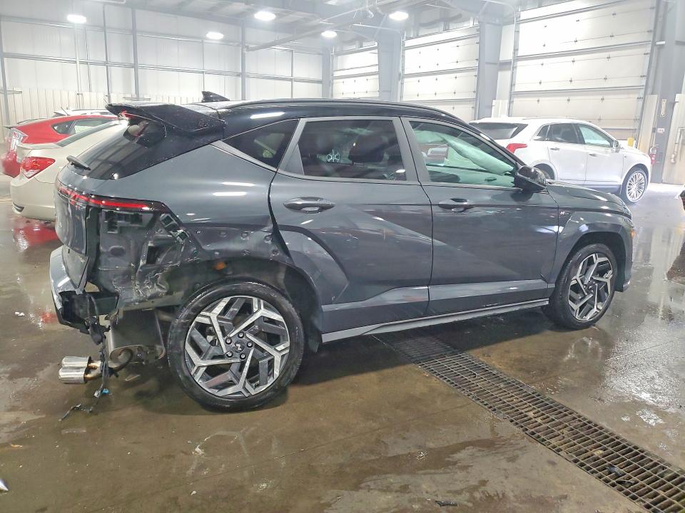 2024 Hyundai Kona VIN KM8HACA39RU101792 COPART salvage auction — REAR END, Ar - Cert Of Title-Salvage, sold $5,600 on 2026-07-28 (photo 3)