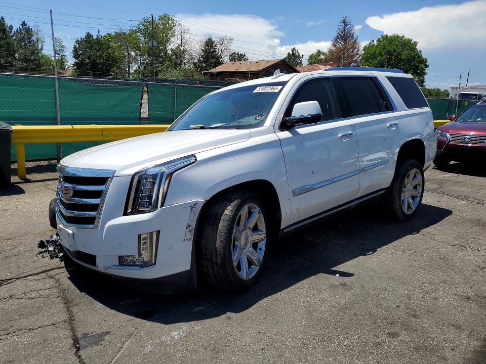 2020 Cadillac Escalade VIN 1GYS4CKJXLR142001 COPART salvage auction — FRONT END, Id - Salvage Certificate Of Title, sold $13,600 on 2026-08-18 (photo 1)