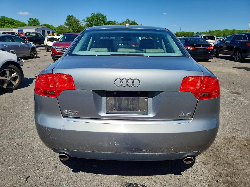 2006 Audi A4 VIN WAUDF78E16A207845 COPART salvage auction — UNDERCARRIAGE, Nj - Cert Of Title-Salvage, sold $200 on 2026-07-21 (photo 6)