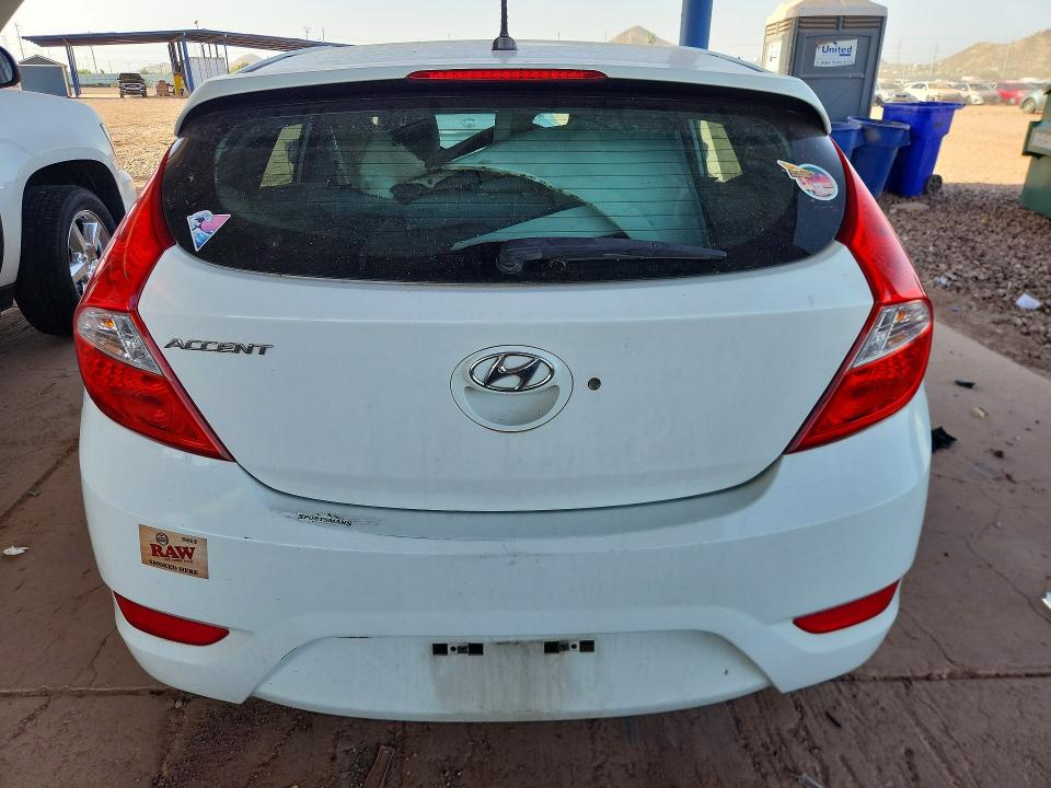 2013 Hyundai Accent VIN KMHCU5AE0DU096571 COPART salvage auction — FRONT END, MT - CERTIFICATE OF TITLE, sold $400 on 2026-07-30 (photo 6)