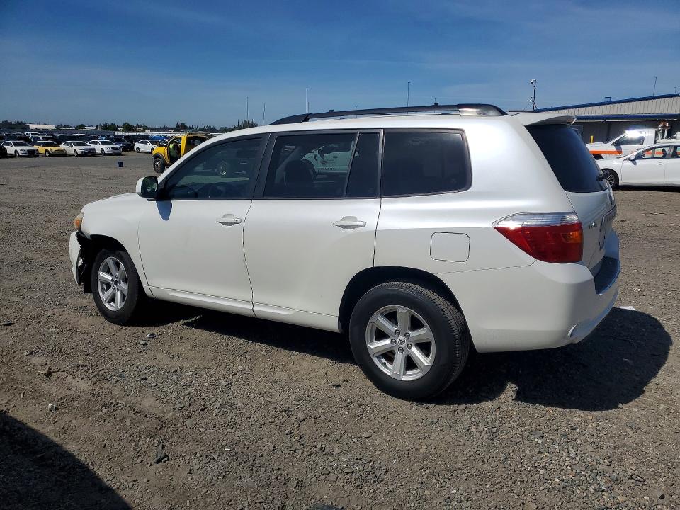 2008 Toyota Highlander VIN JTEDS41A882033494 COPART salvage auction — FRONT END, CA - SALVAGE CERTIFICATE, sold $1,300 on 2026-07-21 (photo 2)