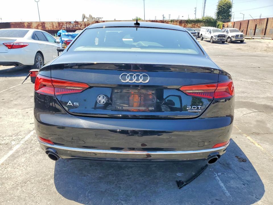2018 Audi A5 VIN WAUPNAF56JA001252 COPART salvage auction — FRONT END, Ca - Salvage Certificate, sold $3,600 on 2026-07-06 (photo 6)
