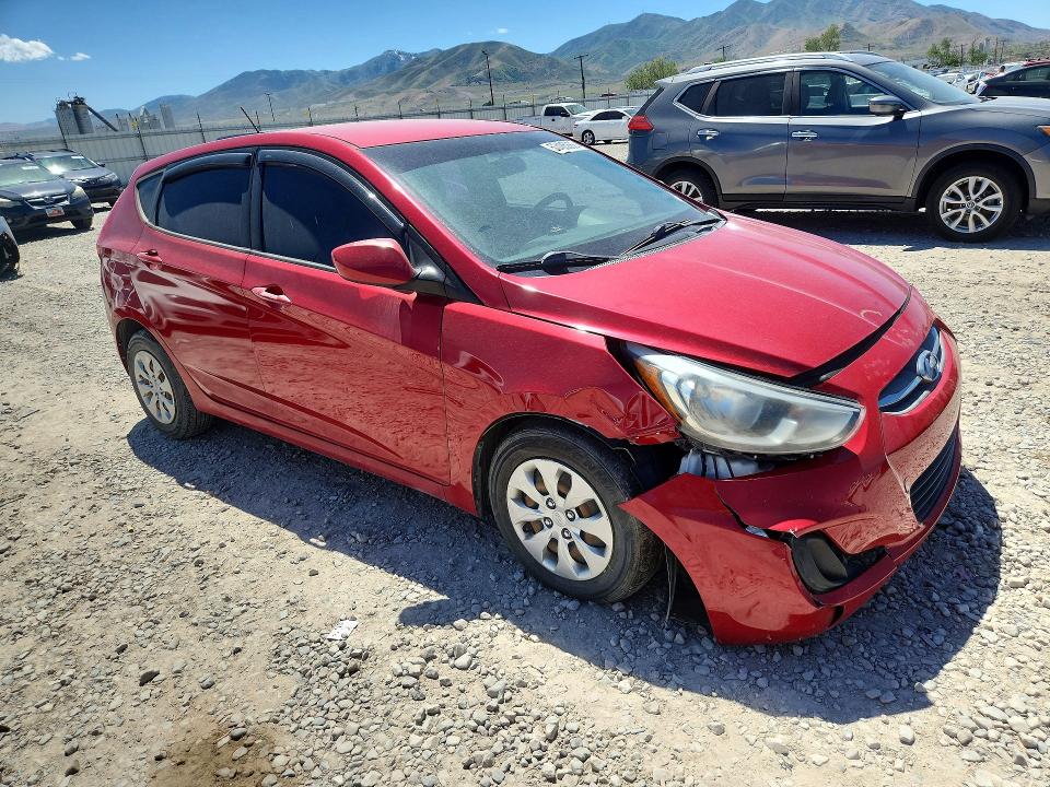 2016 Hyundai Accent VIN KMHCT5AE4GU261187 COPART salvage auction — FRONT END, Ut - Certificate Of Title (P), sold $550 on 2026-07-21 (photo 4)