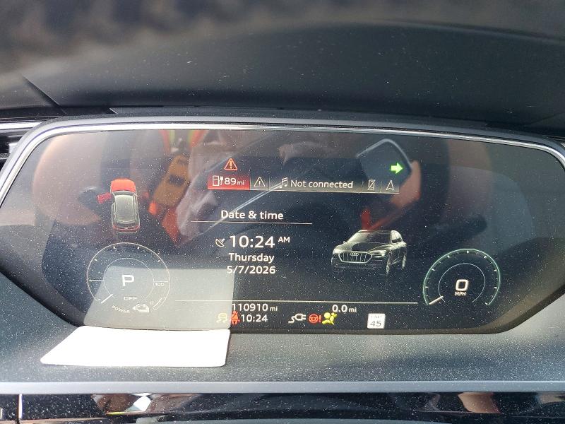 2019 Audi E-tron VIN WA1VABGE5KB021007 COPART salvage auction — FRONT END, Pa - Certificate Of Salvage, sold $4,000 on 2026-07-07 (photo 9)