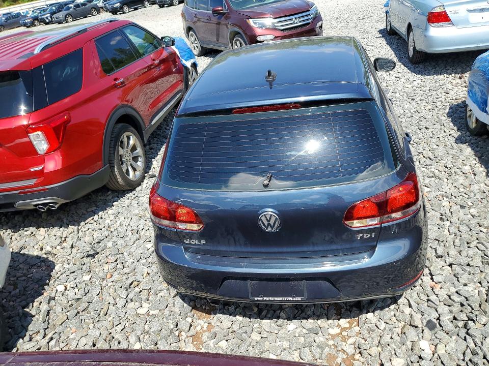 2012 Volkswagen Golf VIN WVWNM7AJ2CW037384 COPART salvage auction — MECHANICAL, Nj - Certificate Of Title (P), sold $1,550 on 2026-07-31 (photo 6)