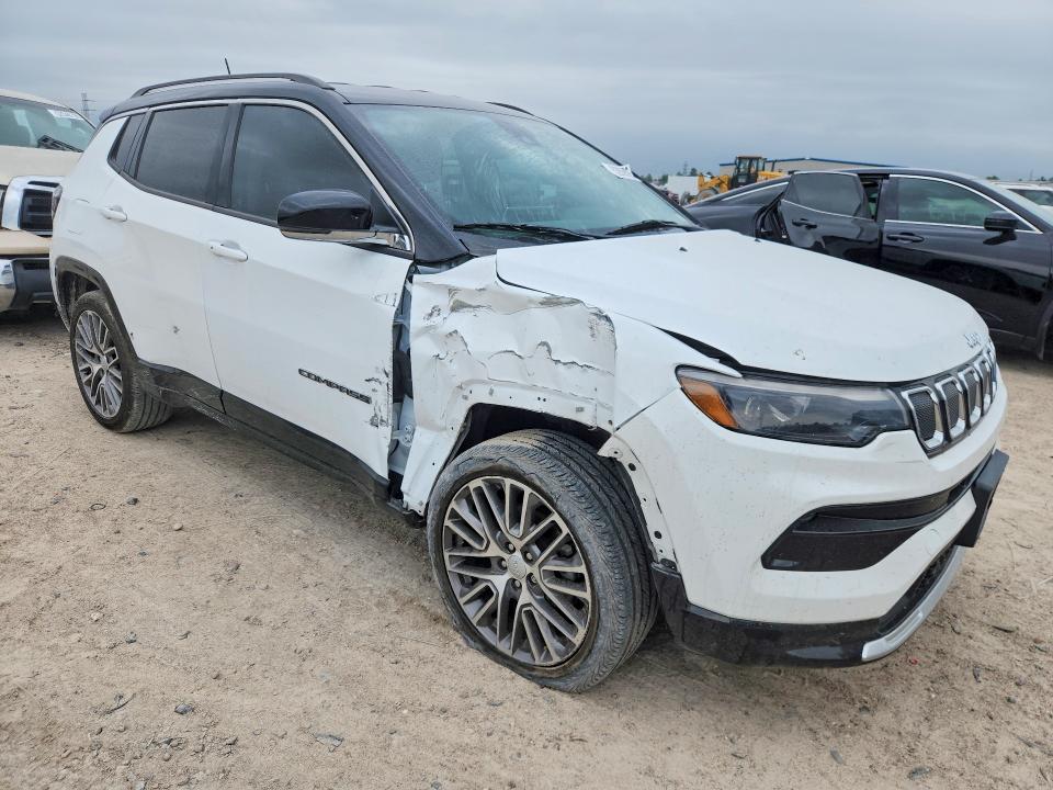2022 Jeep Compass VIN 3C4NJDCB6NT143276 COPART salvage auction — FRONT END, Tx - Salvage Vehicle Title, sold $7,900 on 2026-07-24 (photo 4)