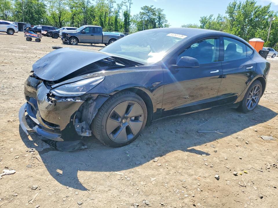 2022 Tesla Model 3 VIN 5YJ3E1EB3NF191629 COPART salvage auction — FRONT END, Md - Cert Of Salvage > 75% Damage, sold $5,200 on 2026-07-09 (photo 1)