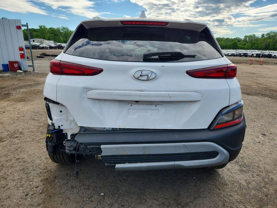 2022 Hyundai Kona VIN KM8K6CAB8NU761833 COPART salvage auction — FRONT END, CT - CERT OF TITLE-SALVAGE, sold $2,100 on 2026-07-07 (photo 6)