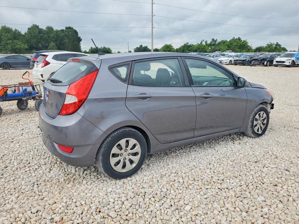 2017 Hyundai Accent VIN KMHCT5AEXHU335181 COPART salvage auction — FRONT END, TX - SALVAGE VEHICLE TITLE (P), sold $850 on 2026-07-02 (photo 3)