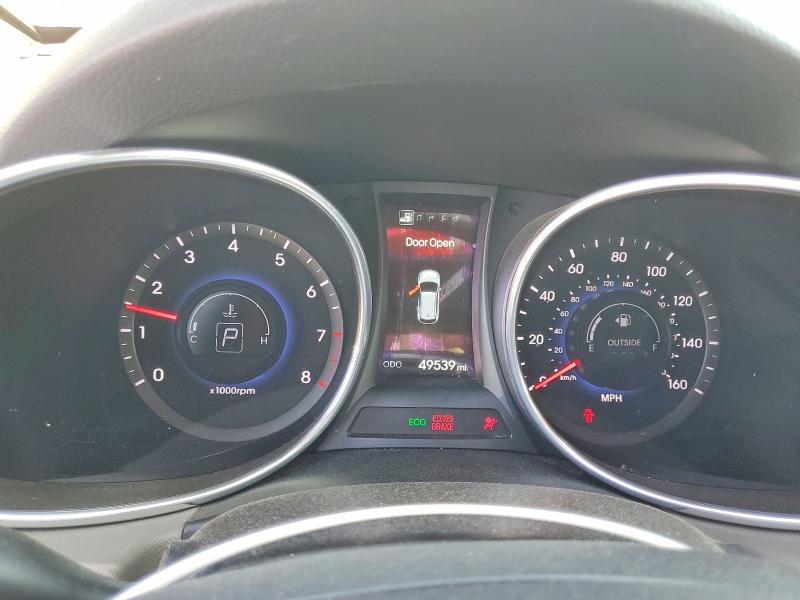 2015 Hyundai Santa fe VIN 5XYZUDLB6FG290859 COPART salvage auction — FRONT END, Ca - Salvage Certificate, sold $3,100 on 2026-07-20 (photo 9)