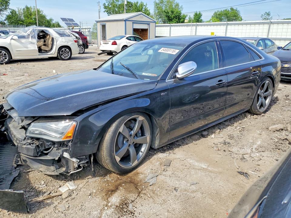 2014 Audi S8 VIN WAUD2AFD4EN002417 COPART salvage auction — FRONT END, Il - Certificate Of Title (P), sold $9,600 on 2026-07-29 (photo 1)