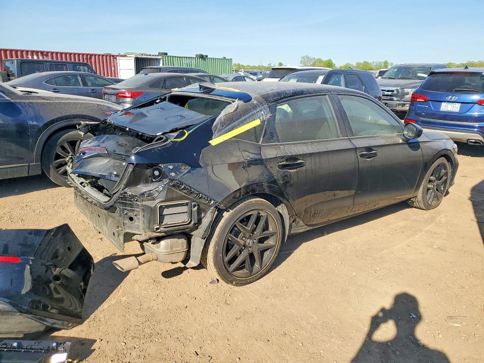 2025 Honda Civic VIN 2HGFE2F50SH593255 COPART salvage auction — REAR END, Wv - Salvage Certificate, sold $8,400 on 2026-07-28 (photo 3)