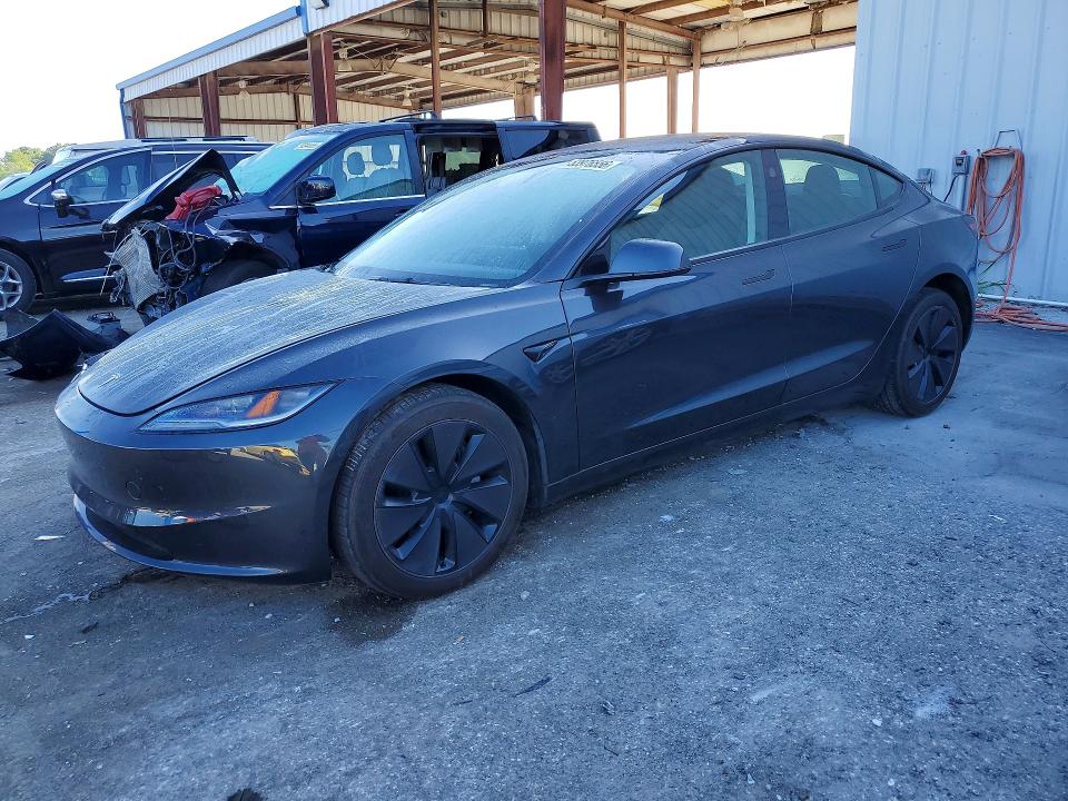 2024 Tesla Model 3 VIN 5YJ3E1EA3RF744129 COPART salvage auction — FRONT END, Fl - Certificate Of Destruction, sold $12,200 on 2026-07-31 (photo 1)