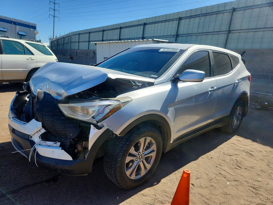 2015 Hyundai Santa fe VIN 5XYZTDLBXFG299308 COPART salvage auction — FRONT END, Nm - Cert Of Title-Salvage, sold $525 on 2026-07-23 (photo 1)