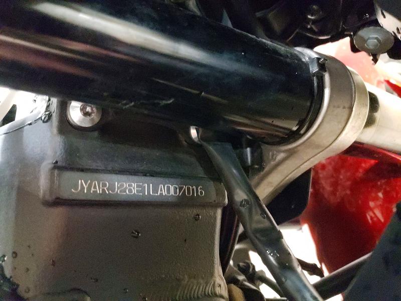 2020 Yamaha Yzf VIN JYARJ28E1LA007016 COPART salvage auction — FRONT END, Va - Cert Of Title - Salvage, sold $225 on 2026-08-20 (photo 9)