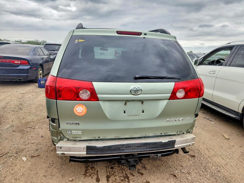 2009 Toyota Sienna VIN 5TDZK23C69S250260 COPART salvage auction — FRONT END, Il - Salvage Certificate, sold $850 on 2026-07-14 (photo 6)