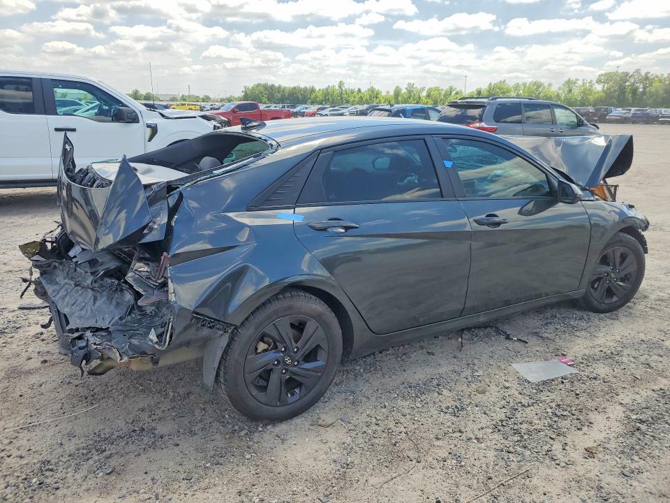2021 Hyundai Elantra VIN 5NPLM4AG0MH004434 COPART salvage auction — REAR END, Tx - Salvage Vehicle Title, sold $975 on 2026-07-21 (photo 3)