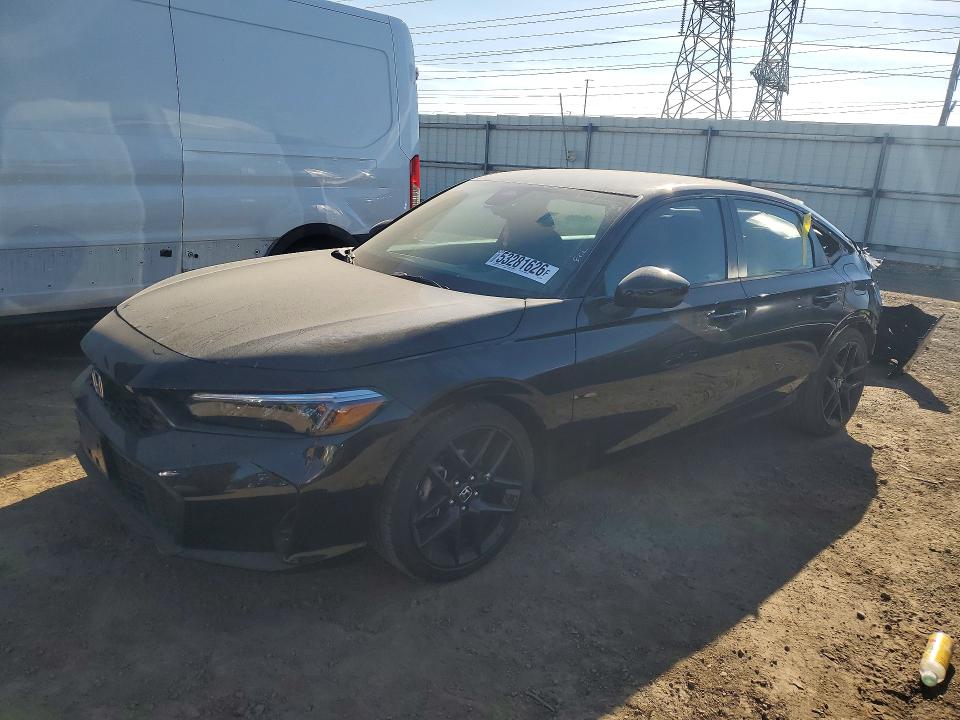 2025 Honda Civic VIN 2HGFE2F50SH593255 COPART salvage auction — REAR END, Wv - Salvage Certificate, sold $8,400 on 2026-07-28 (photo 1)