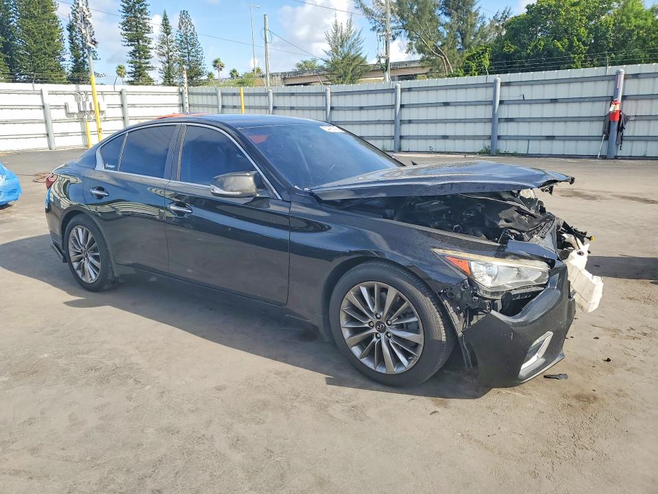 2020 Infiniti Q50 VIN JN1EV7AP9LM201424 COPART salvage auction — FRONT END, Fl - Cert Of Title Slvg Rebuildable, sold $1,800 on 2026-07-06 (photo 4)