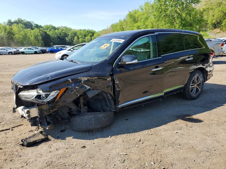 2017 Infiniti Qx60 VIN 5N1DL0MM2HC505839 COPART salvage auction — FRONT END, Ny - Mv-907A Salvage Certificate, sold $500 on 2026-07-09 (photo 1)