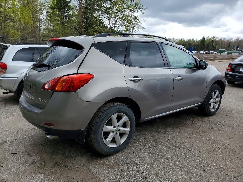 2009 Nissan Murano VIN JN8AZ18W69W208388 COPART salvage auction — REAR END, On - Permit No Brand - Unfit, sold $400 on 2026-07-23 (photo 3)