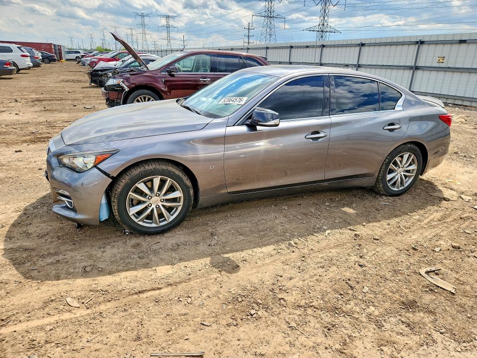 2015 Infiniti Q50 VIN JN1BV7AR9FM396594 COPART salvage auction — FRONT END, IL - SALVAGE CERTIFICATE, sold $3,850 on 2026-07-07 (photo 1)