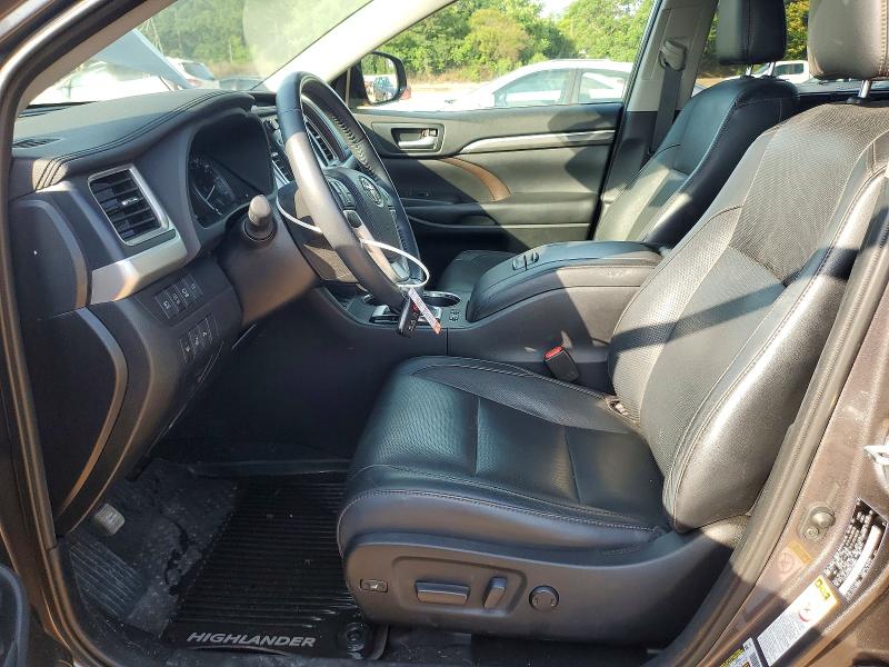 2019 Toyota Highlander VIN 5TDYZRFHXKS308884 COPART salvage auction — FRONT END, Nc - Salvage Certificate Of Title, sold $12,000 on 2026-07-06 (photo 7)