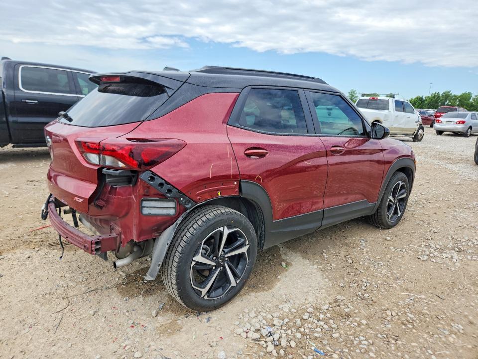 2022 Chevrolet Trailblazer VIN KL79MTSL5NB097418 COPART salvage auction — REAR END, Tx - Salvage Vehicle Title, sold $4,050 on 2026-07-21 (photo 3)