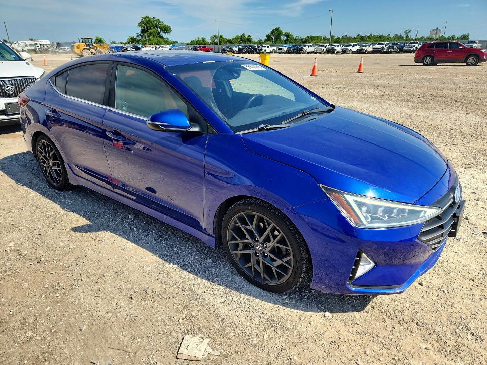 2019 Hyundai Elantra VIN KMHD04LB8KU871144 COPART salvage auction — HAIL, Tx - Certificate Of Title, sold $50 on 2026-07-29 (photo 4)