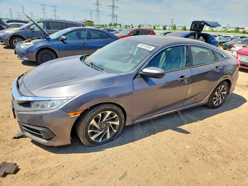 2017 Honda Civic VIN 19XFC2F73HE027357 COPART salvage auction — FRONT END, IL - SALVAGE CERTIFICATE, sold $3,850 on 2026-07-09 (photo 1)