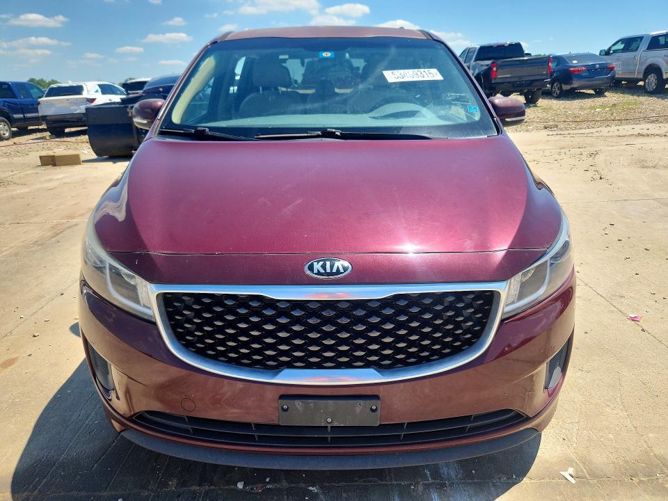 2016 Kia SEDONA VIN KNDMB5C11G6128834 COPART salvage auction — REAR END, Tx - Salvage Vehicle Title, sold $975 on 2026-08-03 (photo 5)