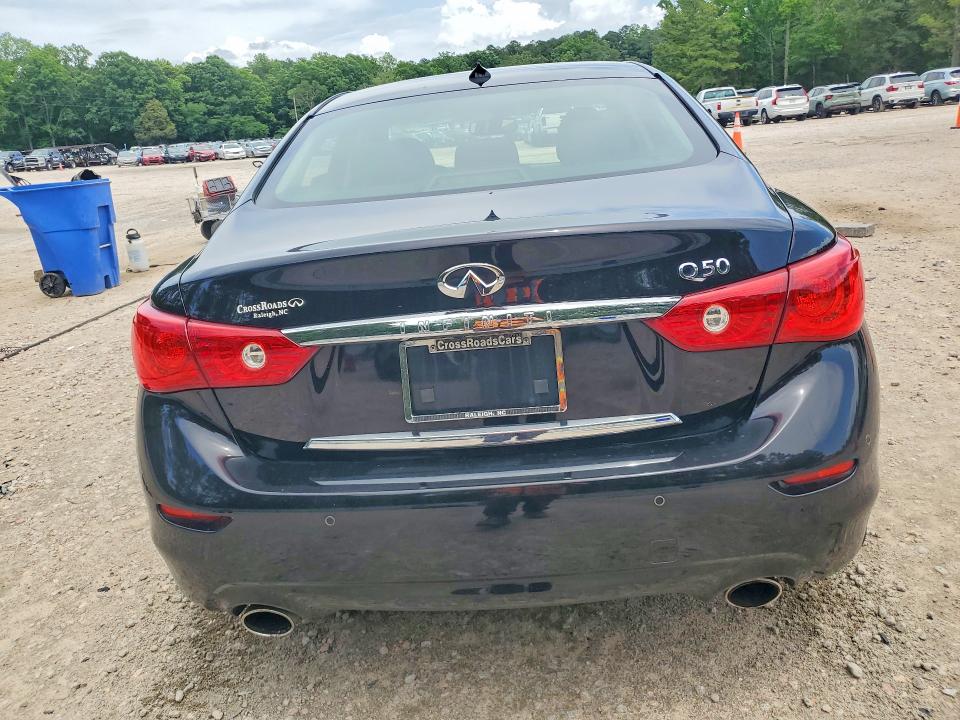 2014 Infiniti Q50 VIN JN1AV7AP5EM690843 COPART salvage auction — FRONT END, Nc - Salvage Certificate Of Title, sold $1,950 on 2026-07-24 (photo 6)