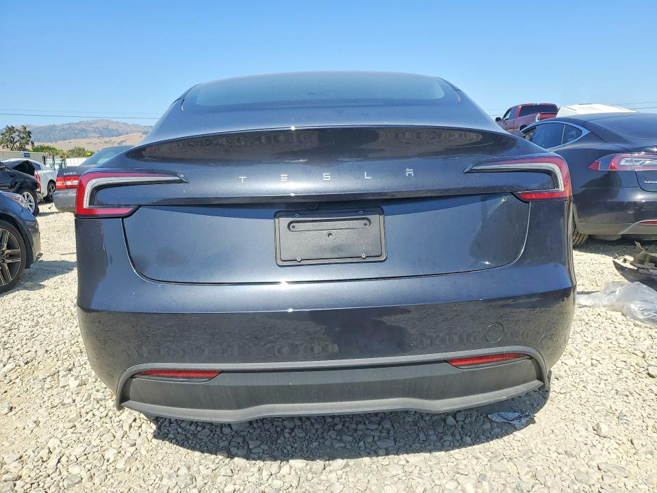 2025 Tesla Model 3 VIN 5YJ3E1EA3SF053124 COPART salvage auction — FRONT END, Ca - Salvage Certificate, sold $12,200 on 2026-07-02 (photo 6)