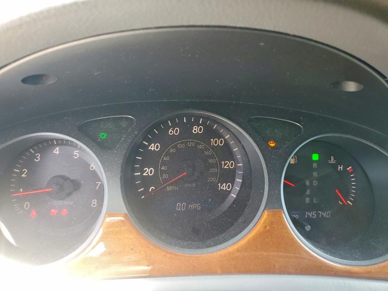 2005 Lexus Es 330 VIN JTHBA30G255059113 COPART salvage auction — FRONT END, Ga - Cert Of Title-Salvage, sold $500 on 2026-07-07 (photo 9)