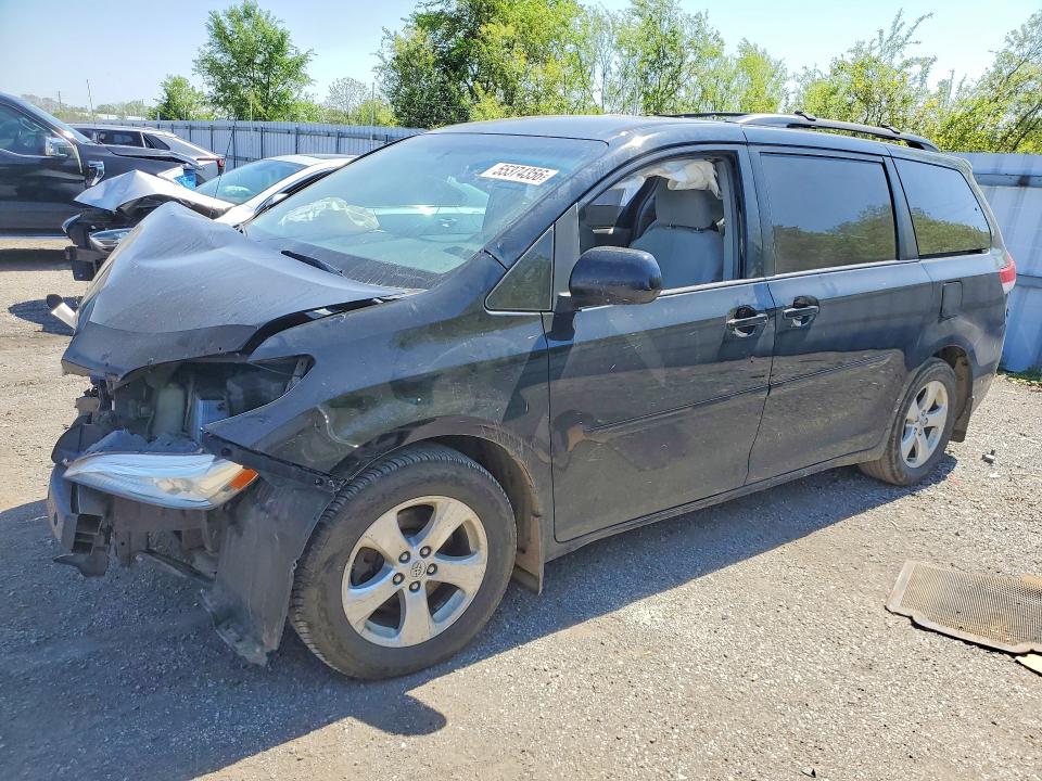 2013 Toyota Sienna VIN 5TDKK3DC9DS398482 COPART salvage auction — FRONT END, On - Permit Salvage, sold $1,750 on 2026-07-09 (photo 1)