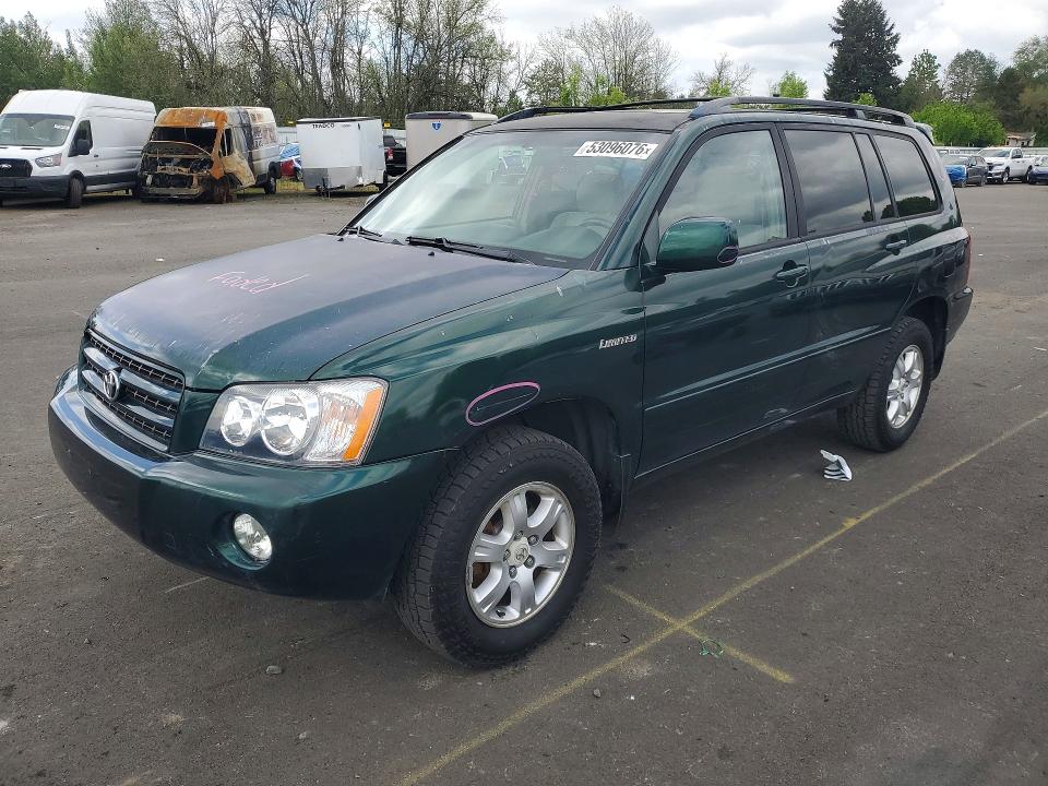 2002 Toyota Highlander VIN JTEHF21A620054373 COPART salvage auction — MECHANICAL, Or - Certificate Of Title, sold $725 on 2026-07-29 (photo 1)
