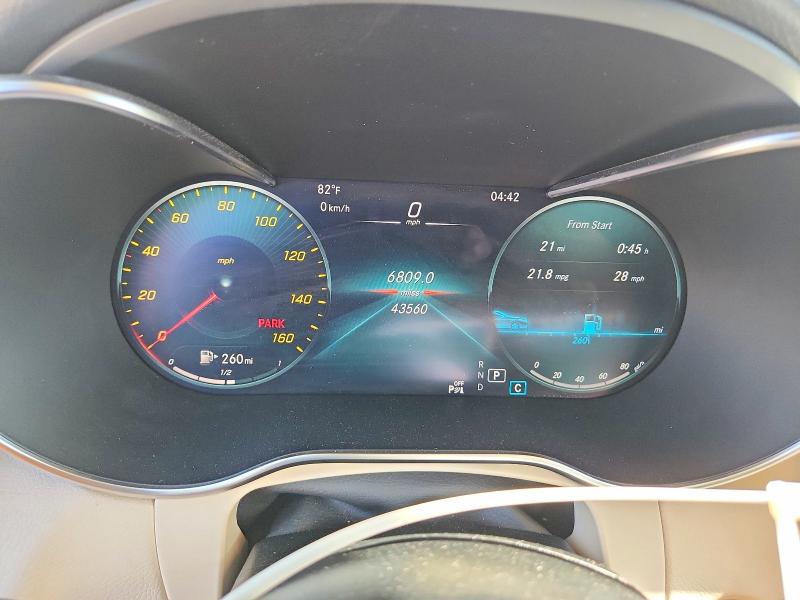2022 Mercedes-benz Glc VIN W1N0G8DB2NG111629 COPART salvage auction — FRONT END, TN - SALVAGE CERTIFICATE, sold $9,200 on 2026-07-02 (photo 9)