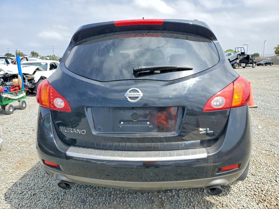 2010 Nissan Murano VIN JN8AZ1MU7AW012128 COPART salvage auction — VANDALISM, Ca - Salvage Certificate, sold $200 on 2026-07-31 (photo 6)