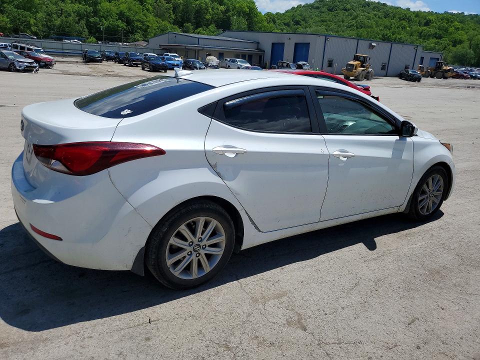 2016 Hyundai Elantra VIN 5NPDH4AE8GH681517 COPART salvage auction — FRONT END, PA - CERTIFICATE OF SALVAGE, sold $1,600 on 2026-07-02 (photo 3)