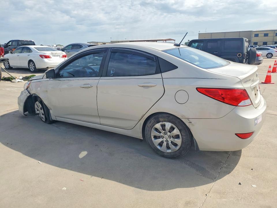 2016 Hyundai Accent VIN KMHCT4AE6GU120812 COPART salvage auction — FRONT END, Tx - Salvage Vehicle Title, sold $775 on 2026-07-27 (photo 2)