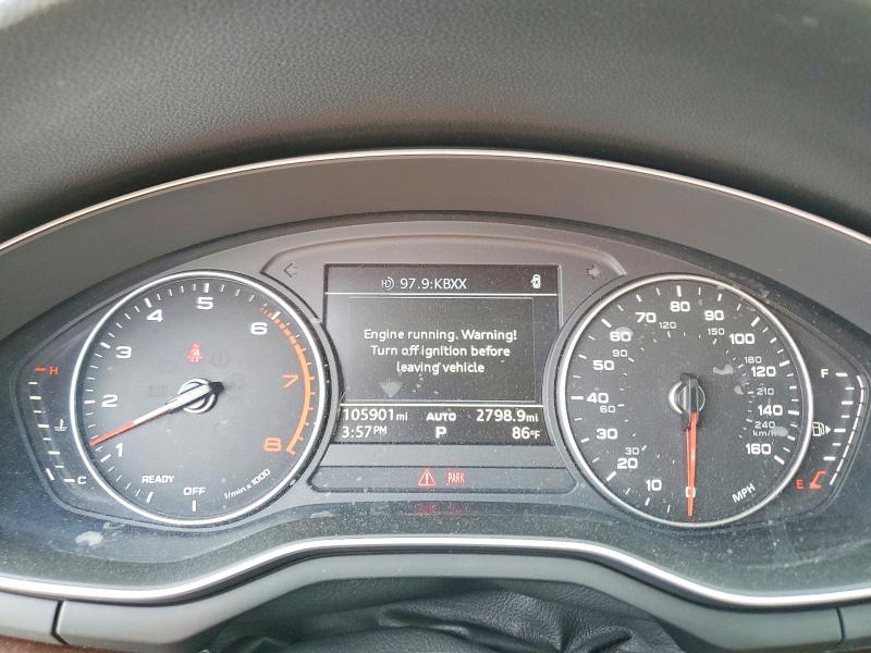 2017 Audi A4 VIN WAUGNAF41HN004473 COPART salvage auction — FRONT END, Tx - Salvage Vehicle Title, sold $3,600 on 2026-07-17 (photo 9)