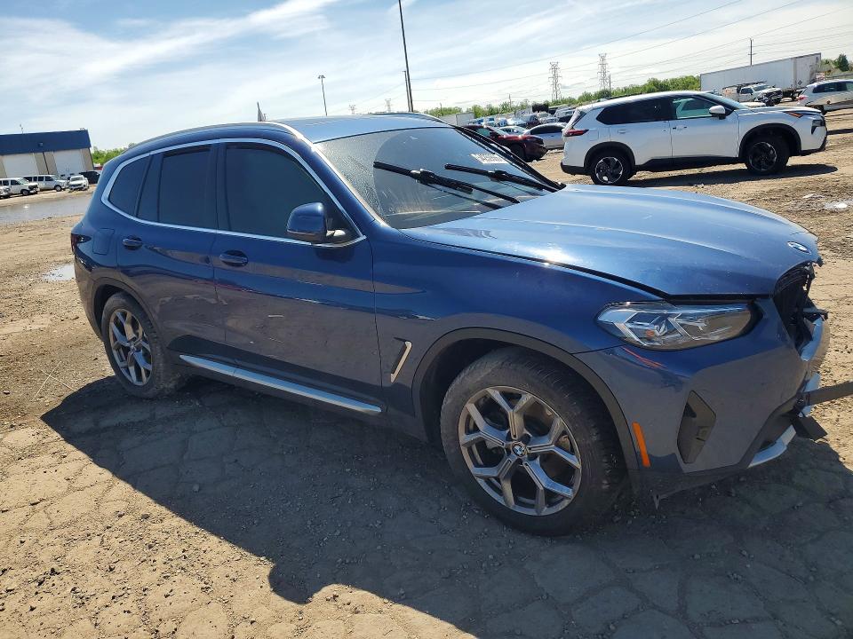 2022 BMW X3 VIN 5UX53DP00N9N40198 COPART salvage auction — FRONT END, Mi - Certificate Of Title, sold $17,600 on 2026-07-17 (photo 4)