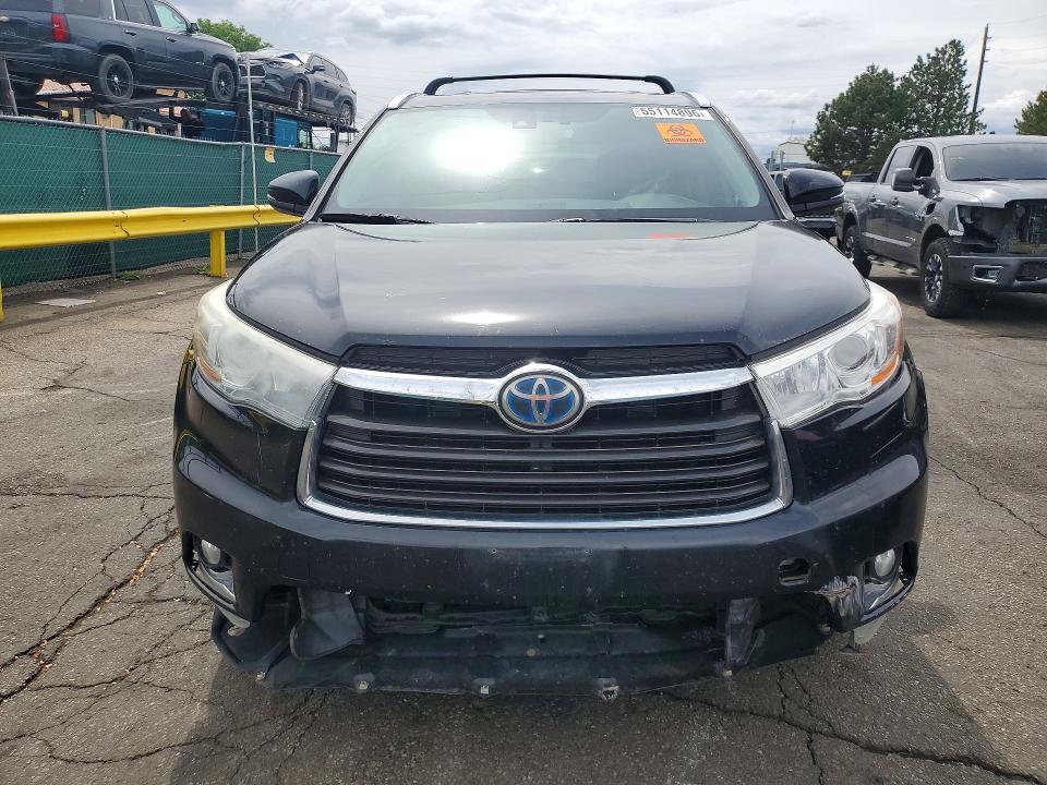 2014 Toyota Highlander VIN 5TDDCRFH8ES004621 COPART salvage auction — FRONT END, Co - Salvage Title, sold $5,800 on 2026-07-07 (photo 5)