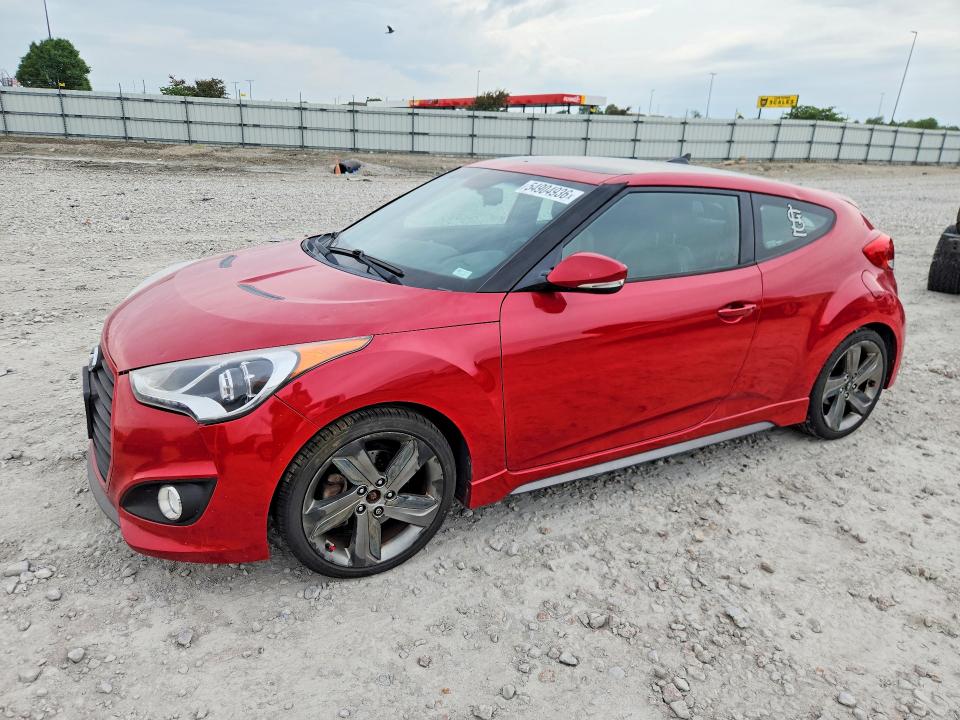 2015 Hyundai Veloster VIN KMHTC6AE2FU239774 COPART salvage auction — HAIL, Il - Salvage Certificate, sold $975 on 2026-07-06 (photo 1)