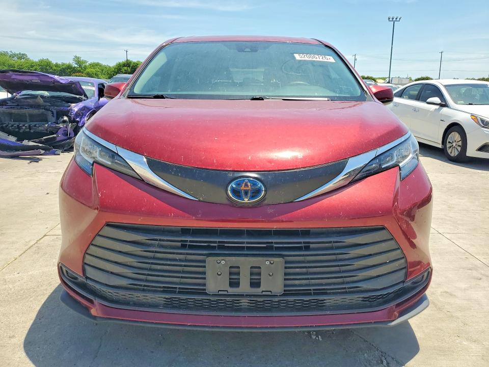 2022 Toyota Sienna VIN 5TDKRKEC6NS098632 COPART salvage auction — HAIL, Tx - Certificate Of Title, sold $22,000 on 2026-07-09 (photo 5)