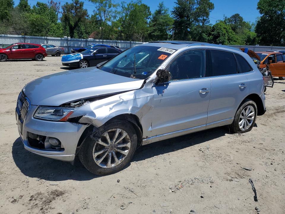2016 Audi Q5 VIN WA1L2AFP7GA012632 COPART salvage auction — WATER/FLOOD, Nc - Salvage Certificate Of Title, sold $100 on 2026-07-28 (photo 1)
