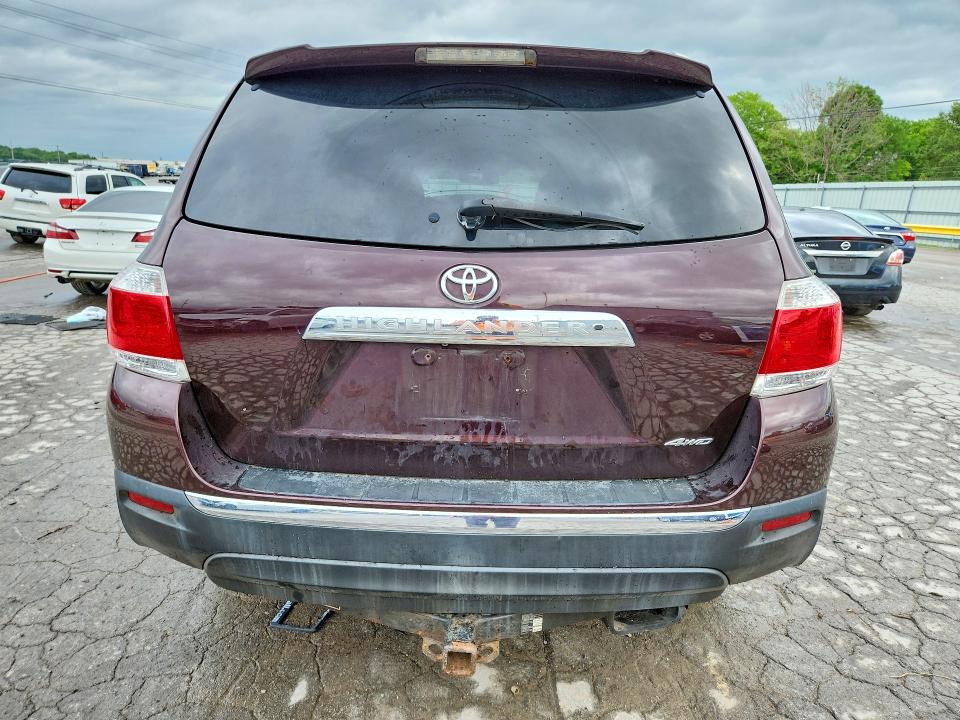 2012 Toyota Highlander VIN 5TDBK3EH1CS156701 COPART salvage auction — FRONT END, Va - Certificate Of Title, sold $2,800 on 2026-07-22 (photo 6)