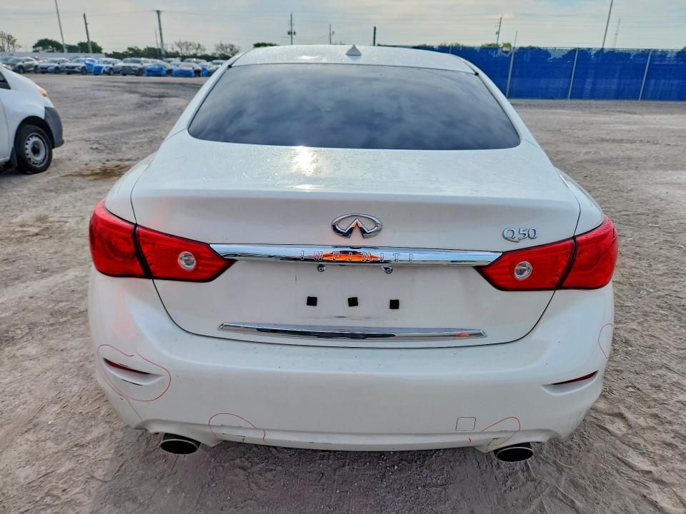 2017 Infiniti Q50 VIN JN1CV7AP9HM641383 COPART salvage auction — FRONT END, Fl - Cert Of Title Slvg Rebuildable, sold $1,250 on 2026-07-27 (photo 6)